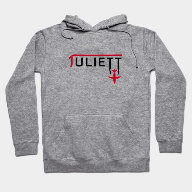 JULIETT Aviation Phonetic Alphabet Pilot Airplane Hoodie by For HerHim